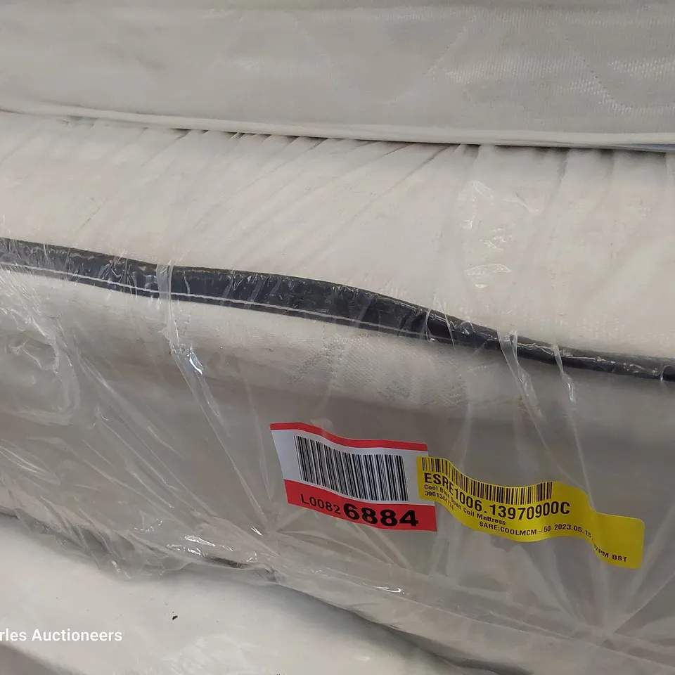 QUALITY BAGGED 4'6" DOUBLE CAIRO MEMORY FOAM OPEN COIL MATTRESS