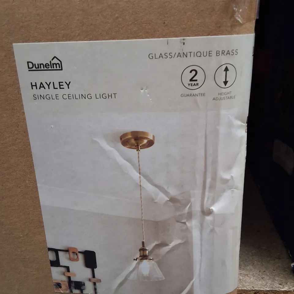 BOXED DUNELM HAYLEY SINGLE CEILING LIGHT –