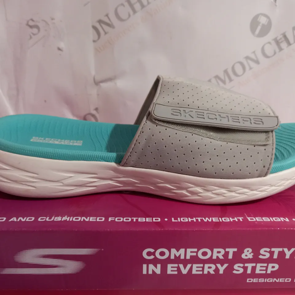 SKETCHERS GO WALK SANDAL - GREY SIZE 7