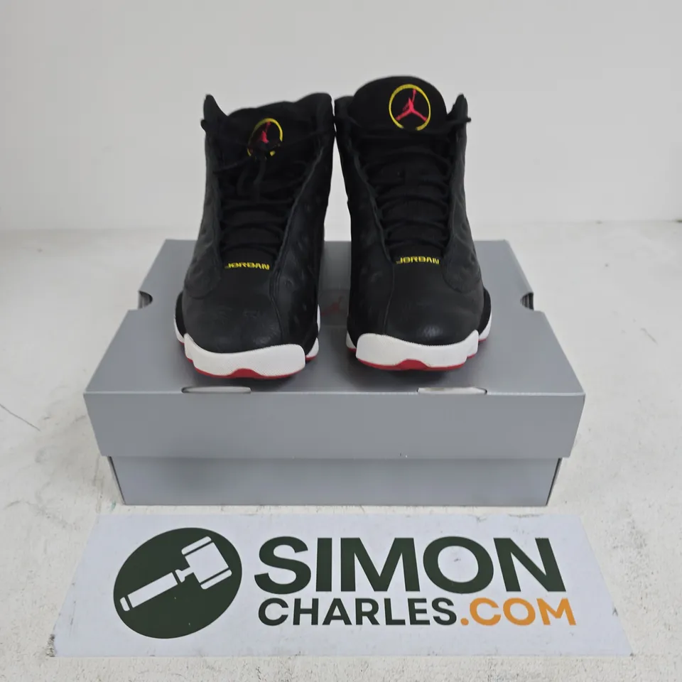 BOXED PAIR OF NIKE AIR JORDAN 13 RETRO IN BLACK - UK 10