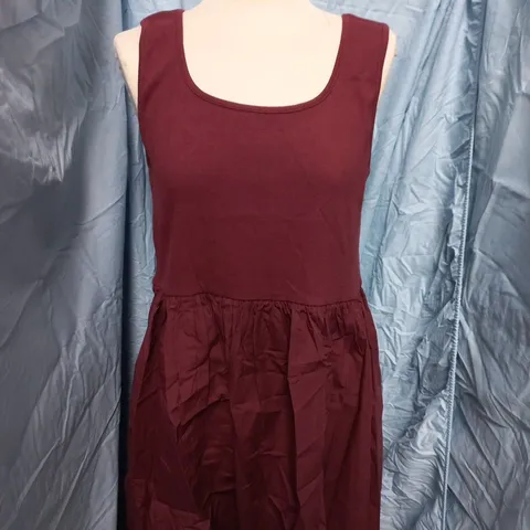 NOBODYS CHILD COLORADO RIB MIDI DRESS - RED, UK16