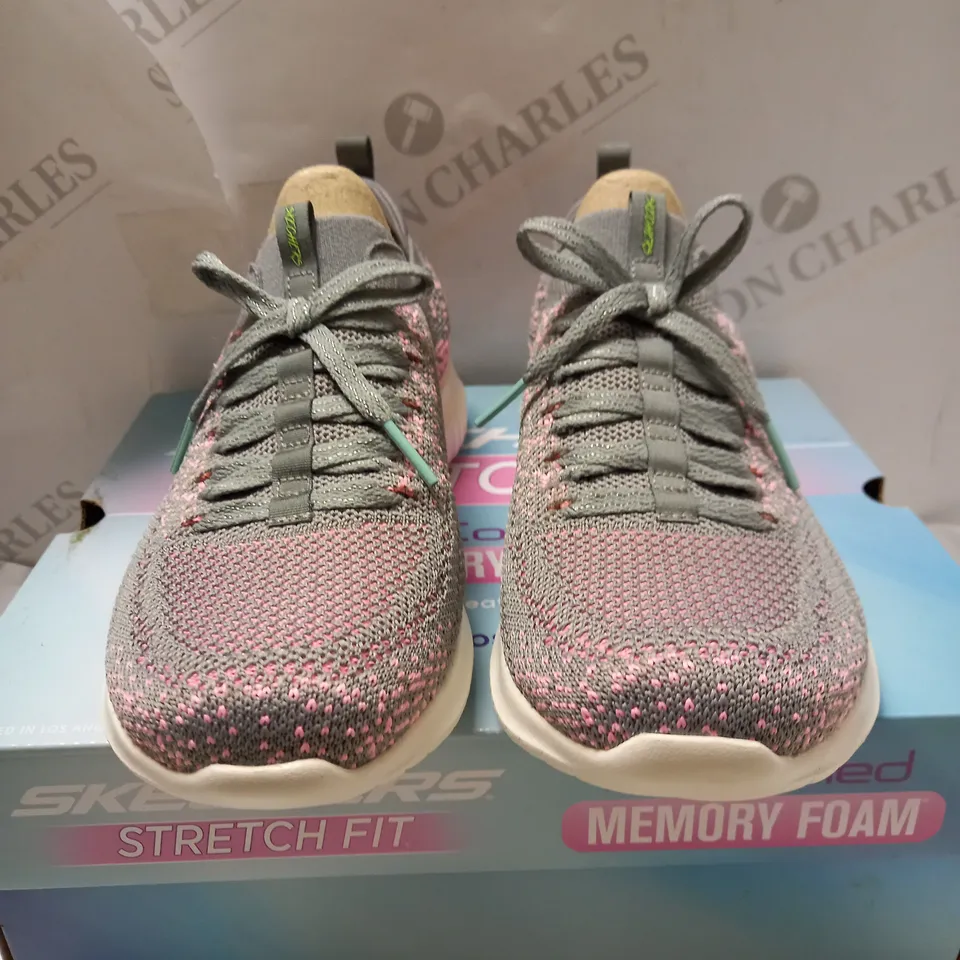 SKECHERS ULTRA FLEX GREY TRAINERS - SIZE 5.5