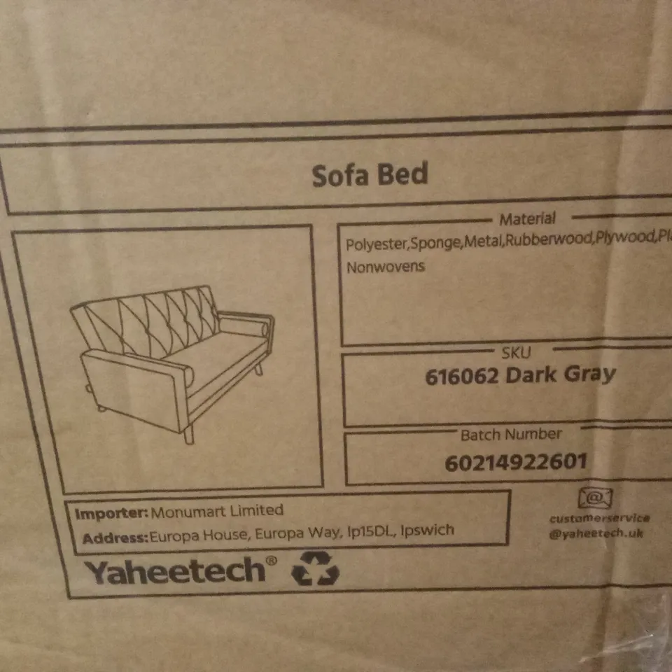BOXED YAHEETECH SOFA BED - DARK GREY (1 BOX)