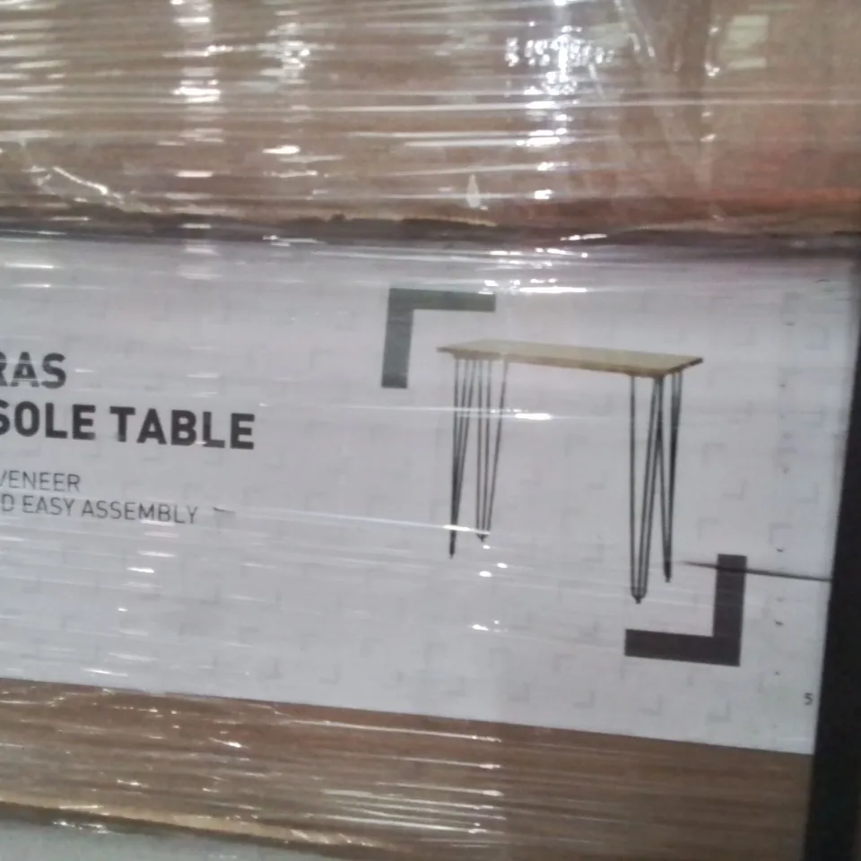 PALLET CONTAINING A LARGE QUANTITY OF BRAND NEW ZORRAS CONSOLE TABLES