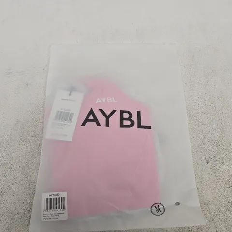 BAGGED AYBL EMPOWER SEAMLESS HALTERNECK CROP TOP – BABY PINK, UK M