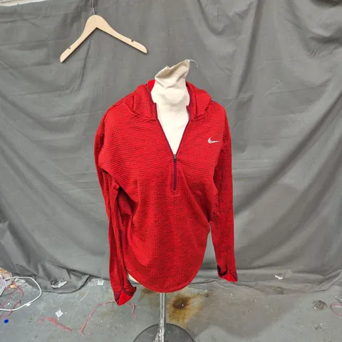 NIKE DRI-FIT RUNNING JACKET – RED, MEN'S XL