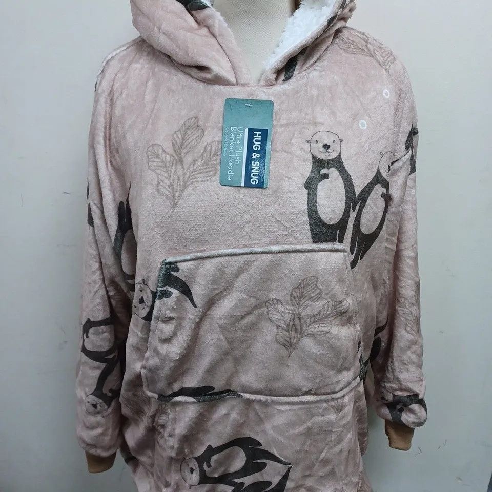 HUG AND SNUG PLUSH BLANKET HOODIE - OSFM