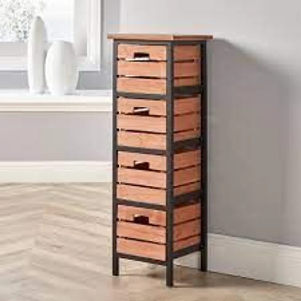 BOXED GRASSMERE 4 DRAWER TALLBOY 