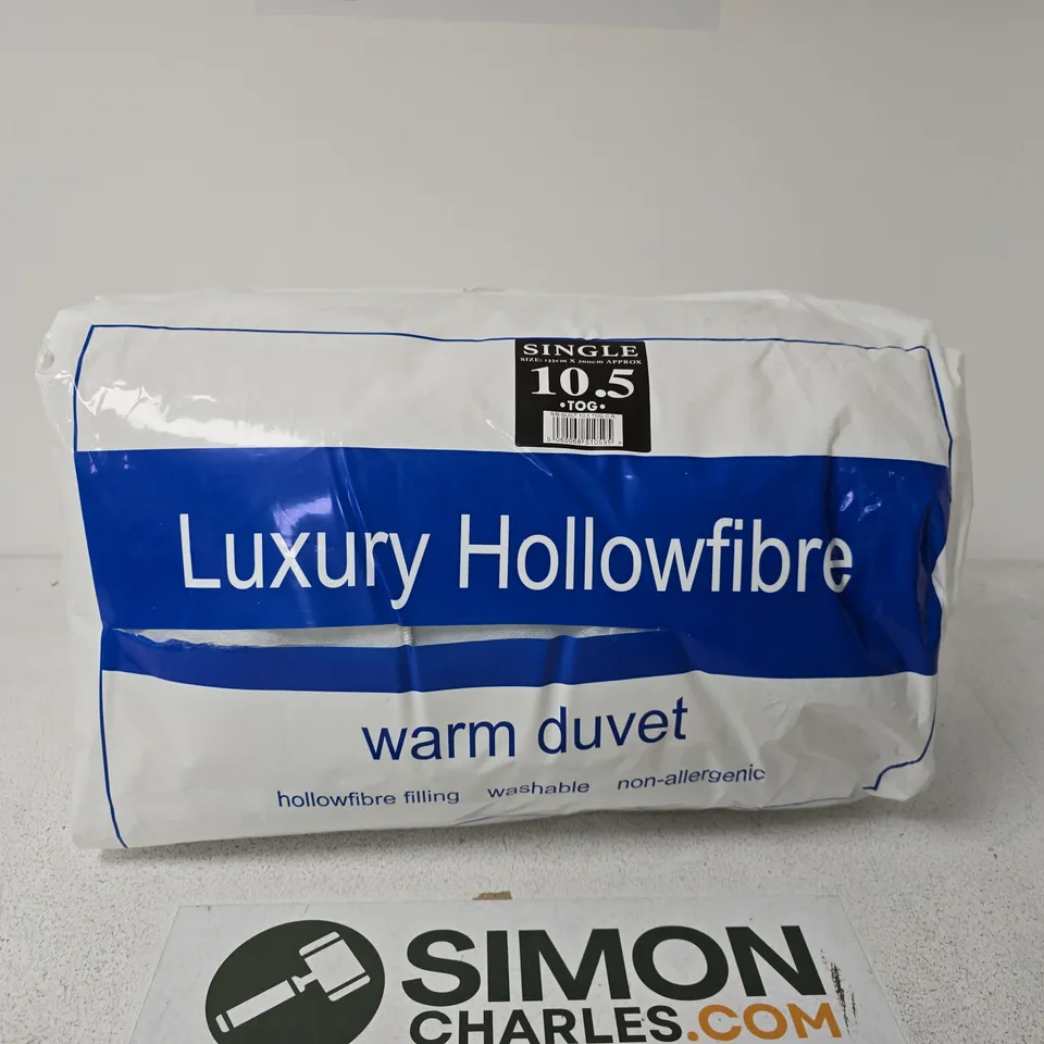 LUXURY HOLLOWFIBRE DUVET – SINGLE, 10.5 TOG