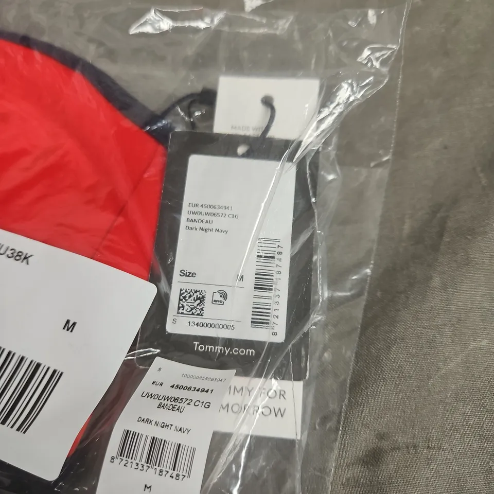 TOMMY HILFIGER BANDEAU DARK NIGHT NAVY MEDIUM BAGGED WITH TAGS