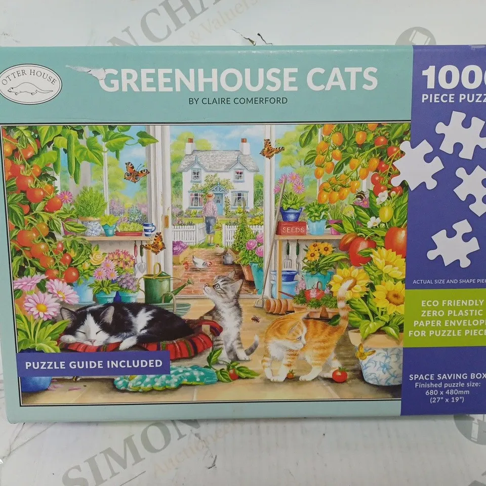 OTTERHOUSE GREEHOUSE CATS 1000 PIECE PUZZLE 