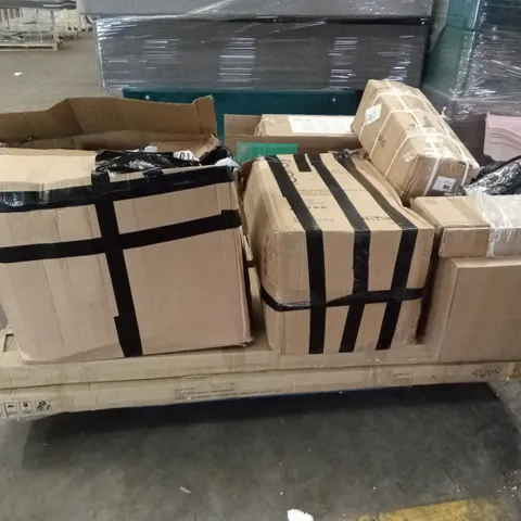 PALLET OF ASSORTED INCOMPLETE DESIGNER WARDROBE PARTS AND INCOMPLETE PRAM SETS AND PIECES