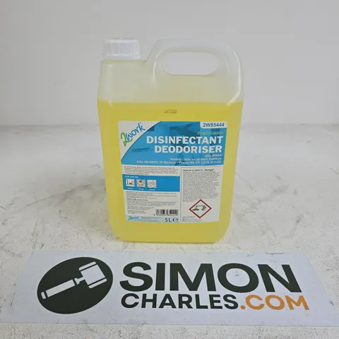 2WORK DISINFECTANT DEODORISER – FRESH LEMON, 5L