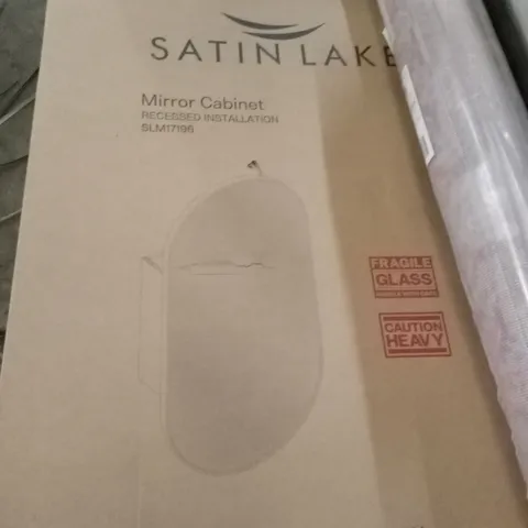 BRAND NEW BOXED SATIN LAKE MIRROR CABINET - MATT BLACK (1 BOX)