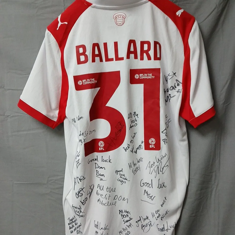 SOUTHAMPTON FC HOME SHIRT – BALLARD 71, AUTOGRAPHED