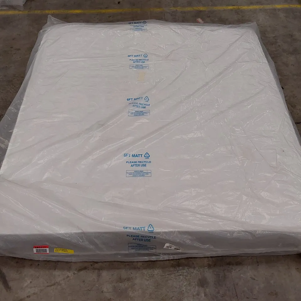 QUALITY BAGGED MEMORY FOAM SPRUNG OPEN COIL SUPER KING SIZE 6FT MATTRESS