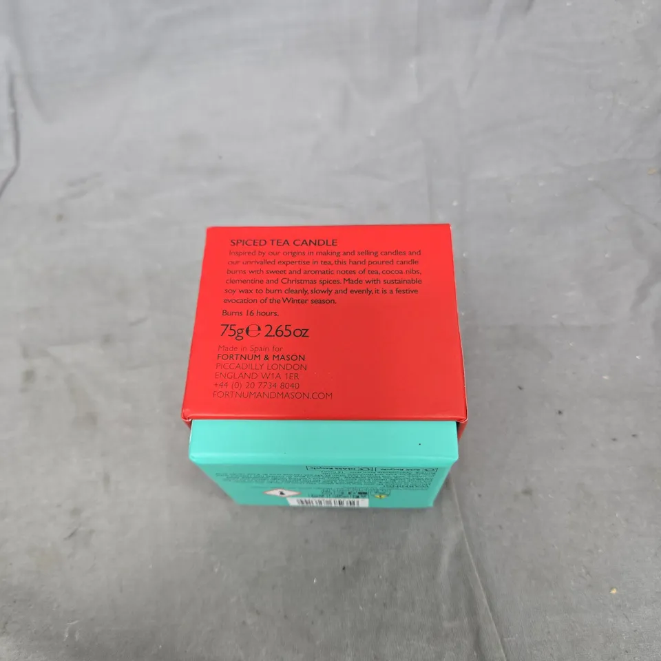 FORTNUM & MASON SPICED TEA CANDLE – 75G, BOXED