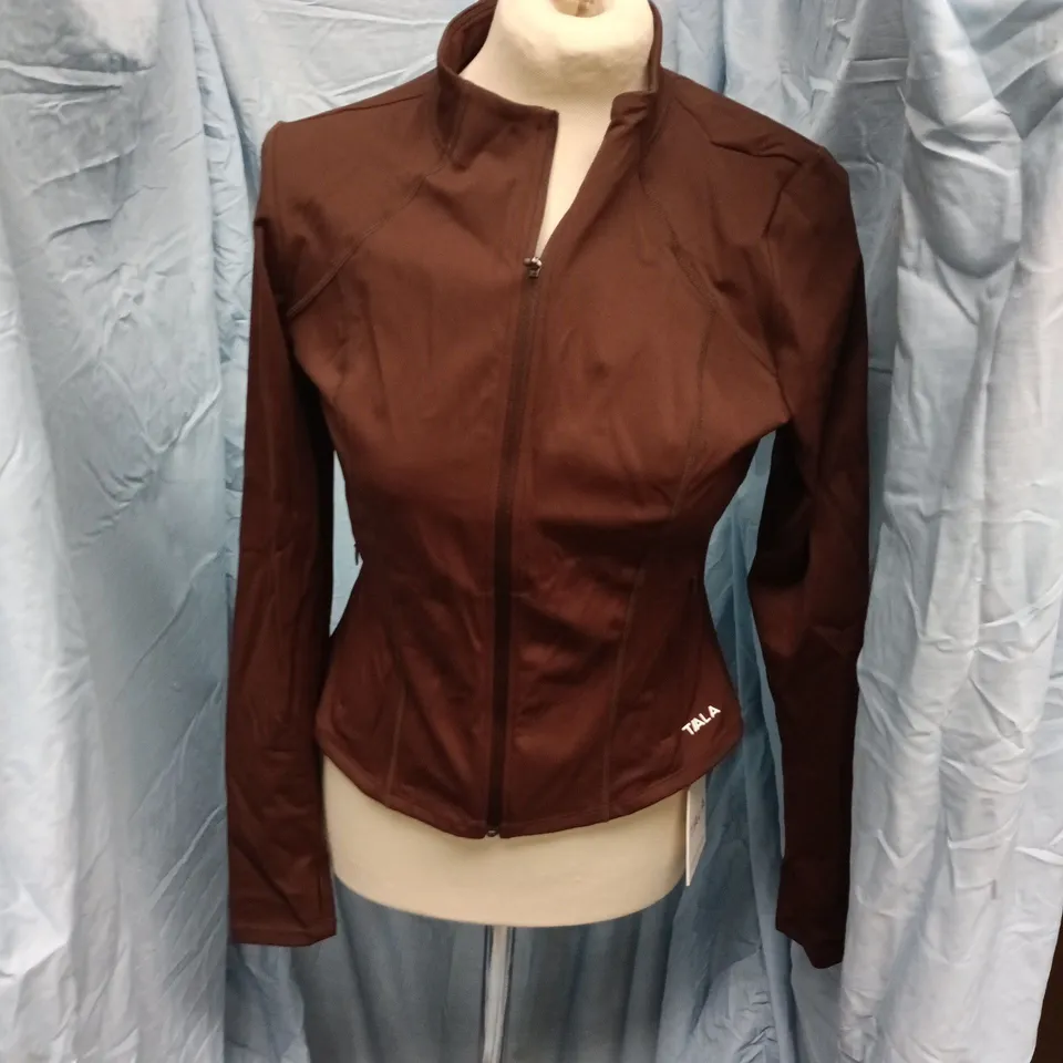 TALA DAYFLEX ZIP-THROUGH SPORTS JACKET – CHESTNUT BROWN – UK L