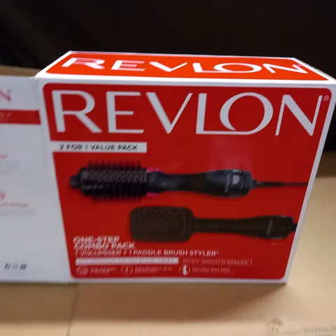 REVLON ONE STEP COMBO PACK - VOLUMIZER AND PADDLE BRUSH