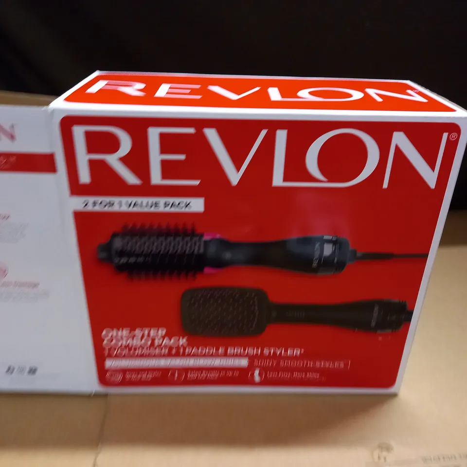 REVLON ONE STEP COMBO PACK - VOLUMIZER AND PADDLE BRUSH