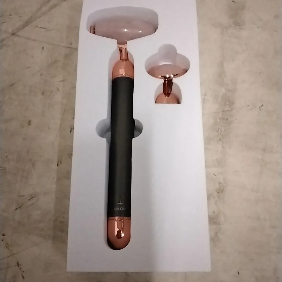 OPTI-BEAUTY FACIAL ROSE QUARTZ ROLLER WITH UNDER EYE MASSAGER