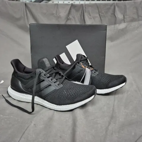 BOXED PAIR OF ADIDAS ULTRABOOST1 BLACK UK 11