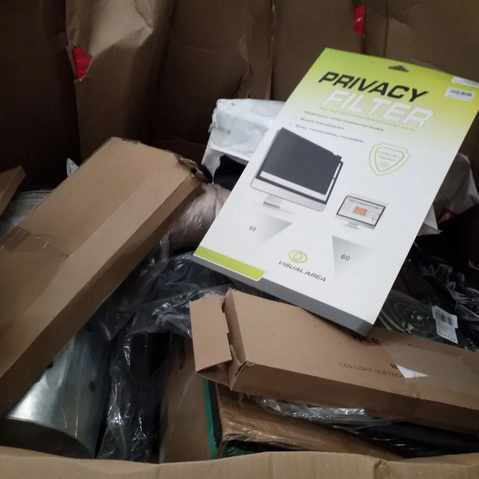 PALLET CONTAINING ASSORTED PRODUCTS INCLUDING FOLDING FOOT BATH TUB, KIDS ROLLERSKATES, WIRELESS KEYBOARD, GAMING MOUSE PAD & PRIVACY FILTER 