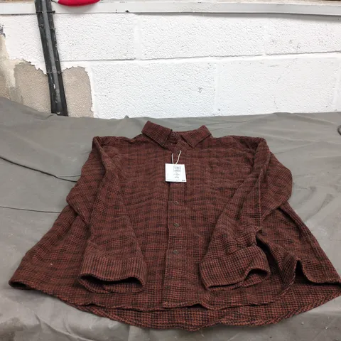 MARKS AND SPENCERS REDWOOD LARGE SHIRT WITH TAGS