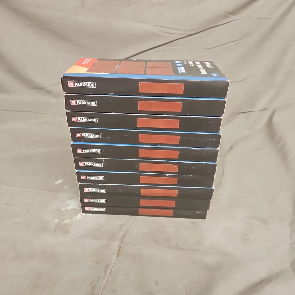 10 BOXED PARKSIDE SHEET SANDER SANDING SHEET SETS (18 PER PACK)