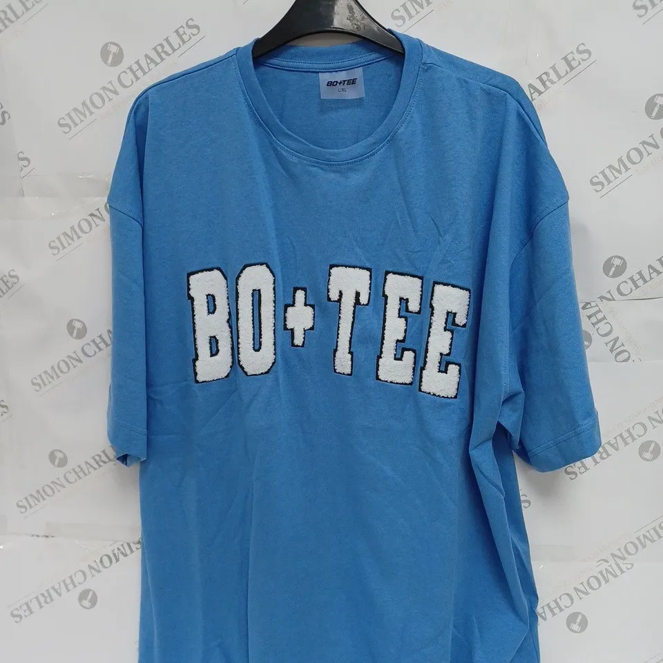 BO+TEE BLUE LOGO T-SHIRT- LARGE/X-LARGE