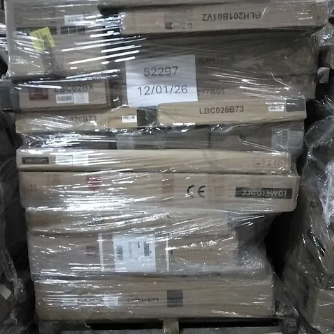 PALLET OF HOUSEHOLD ITEMS TO INCLUDE SHOE BOX, COMPUTER DESK, CAMPING CHAIR,  STORAGE OTTOMAN, BAR STOOLS AND OTHER ASSORTED ITEMS...