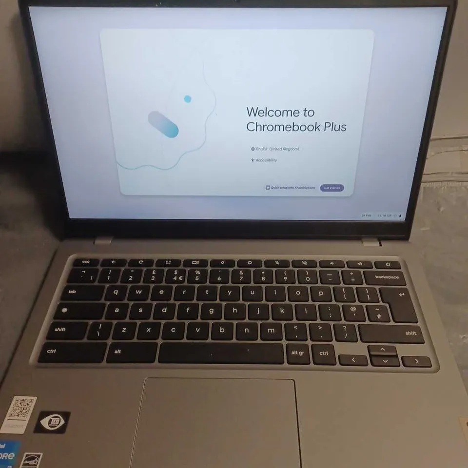 LENOVO CHROMEBOOK PLUS IP SLIM 3 INTEL CORE I3 LAPTOP IN SILVER