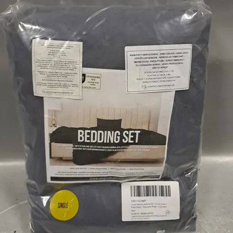 UTOPIA BEDDING SET IN GREY - SINGLE