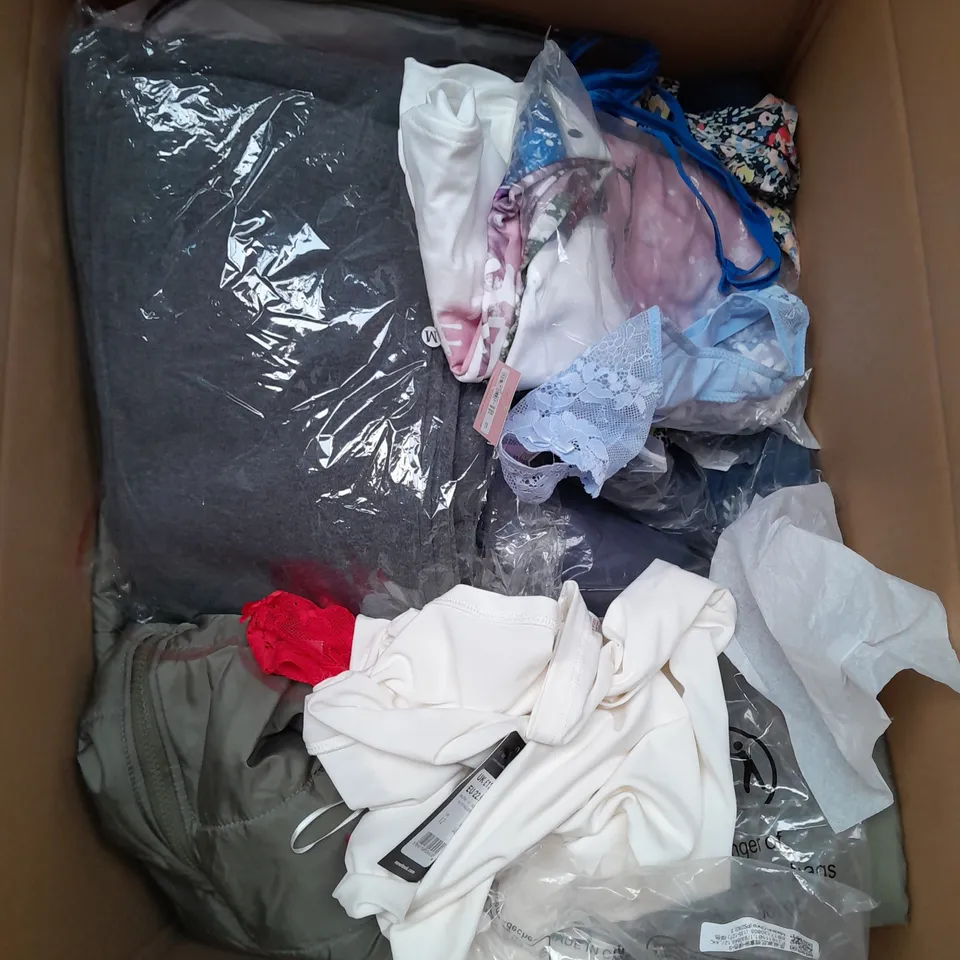 APPROXIMATELY 20 ASSORTED CLOTHING ITEMS IN VARIOUS SIZES TO INCLUDE - PYJAMAS, DRESS, JACKET, ETC