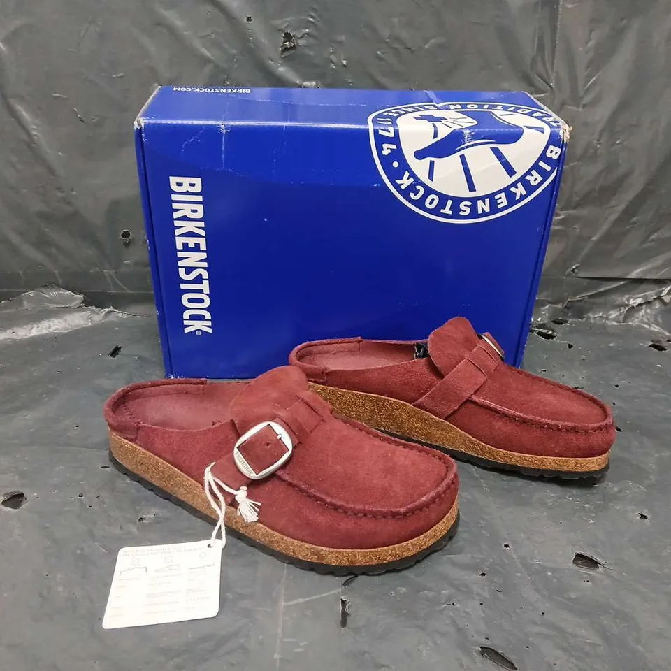 BOXED PAIR OF BIRKENSTOCK BUCKLEY ZINFANDEL - UK 4