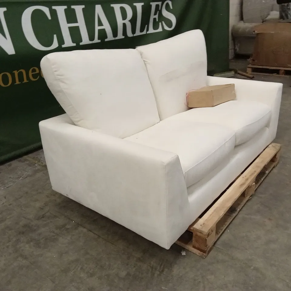LEXI 2 SEATER SOFA, CREAM HOUSE PLUSH FABRIC