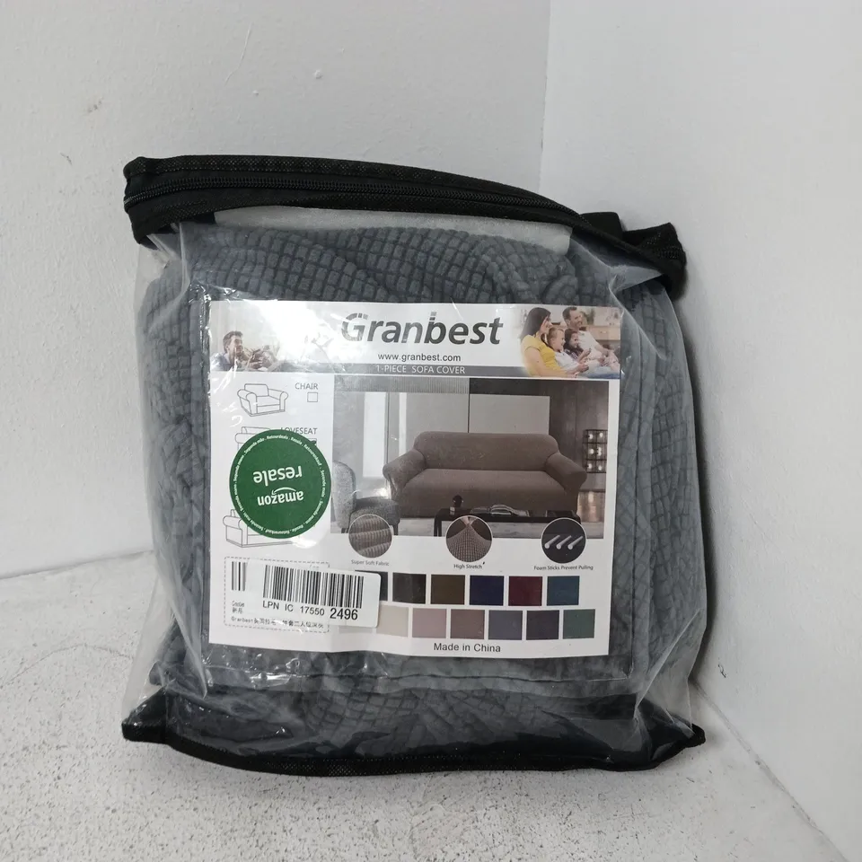 GRANBEST 1-PIECE SOFA COVER (PACKAGED) – GREY PATTERN