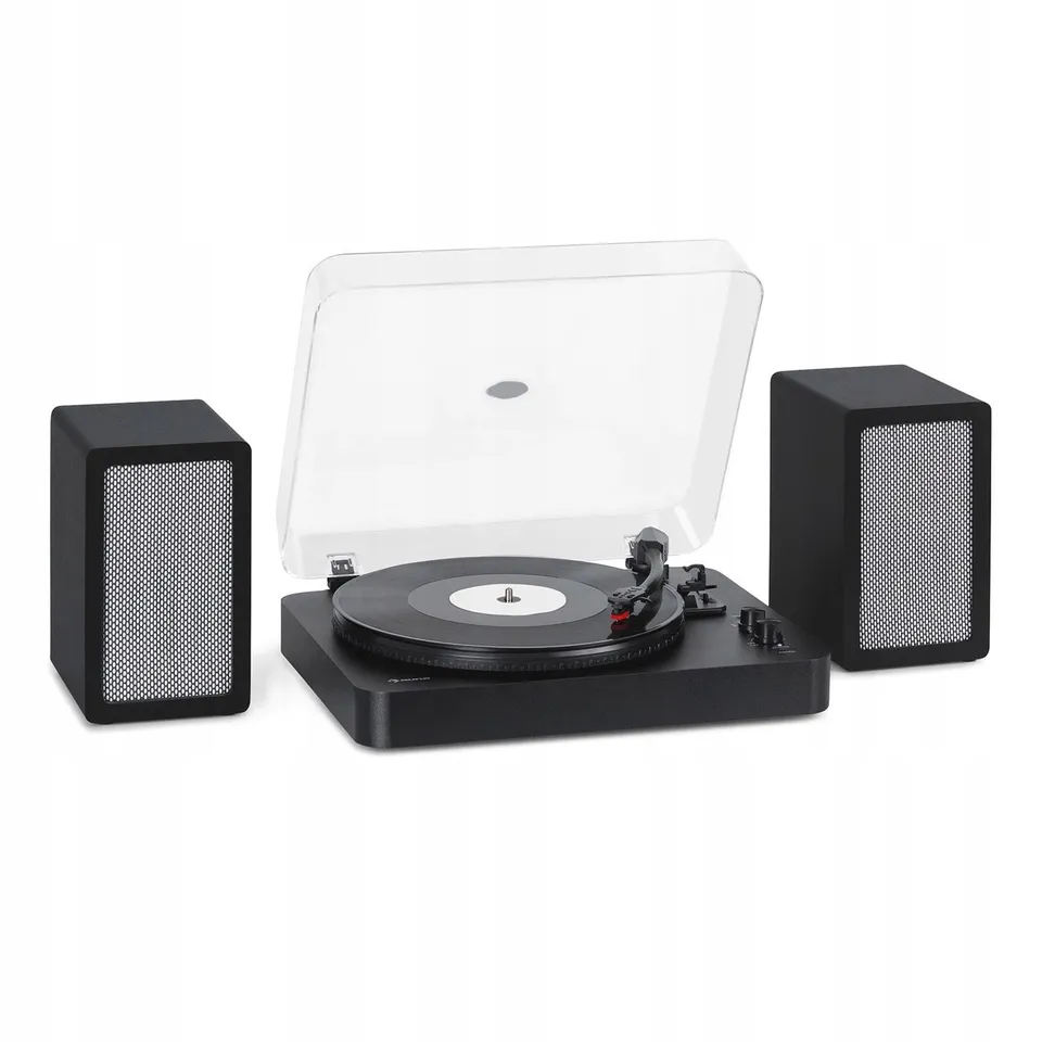 BOXED AUNA TURNTABLE RETRO TT-PLAY RECORD PLAYER 