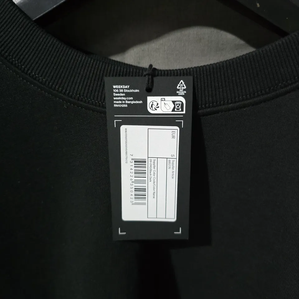 Weekday Black Sweatshirt – Size S (EU)