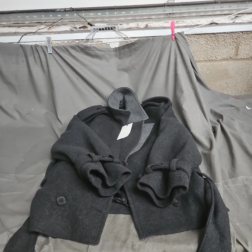 ZARA WOMEN'S DARK GREY COAT - SIZE S (UK)