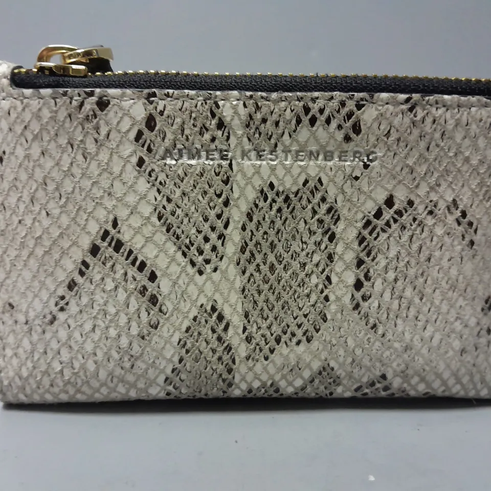 AIMEE KESTENBERG LEATHER WALLET IN ALMOND SNAKE