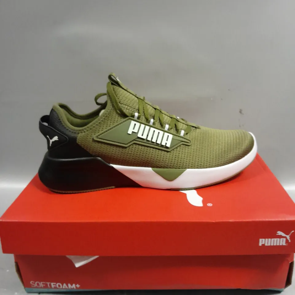 BOXED PAIR OF PUMA TRAINING RETALIATE TRAINERS IN KHAKI - 7