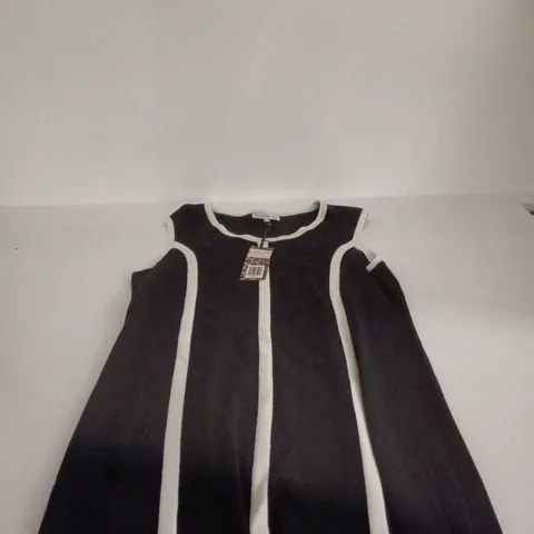 PASSIONI BLACK AND WHITE SLEEVELESS DRESS LARGE TAGGED