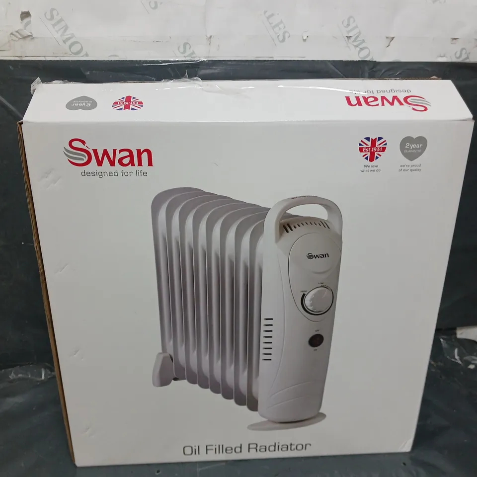 SWAN 1000W MINI OIL HEATER - WHITE