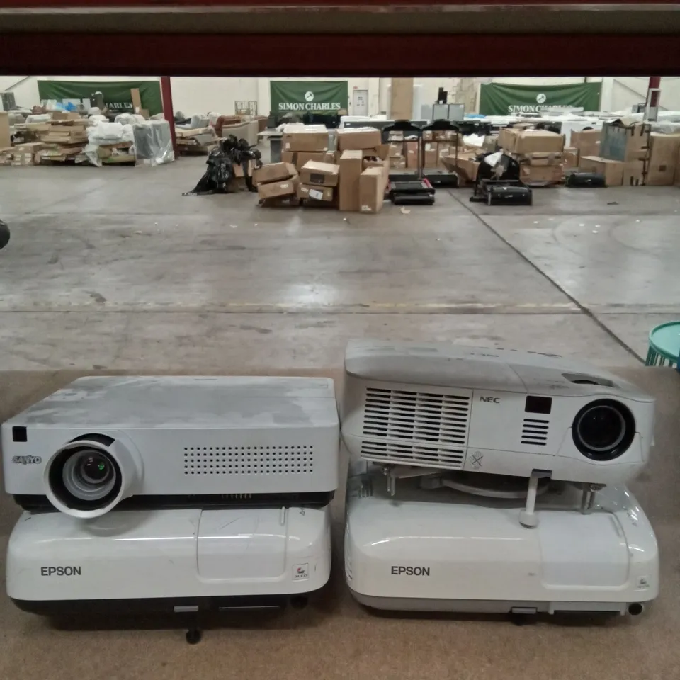 BOX OF 4 PROJECTORS INCLUDING EPSON, SANYO AND NEC