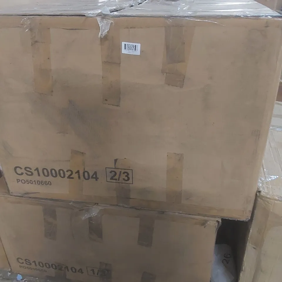 BOXED BALTIMORE BLACK CORNER SOFA PARTS - BOXES 2 AND 1 OUT OF 3 ONLY (2 BOXES)