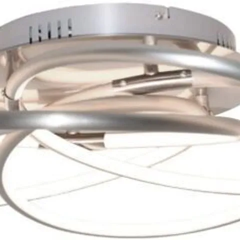 BOXED GLOBO BARNA CEILING 1 LIGHT SOURCE LED MATT NICKEL, ACRYL OPAL 52CM D X 13.5CM H