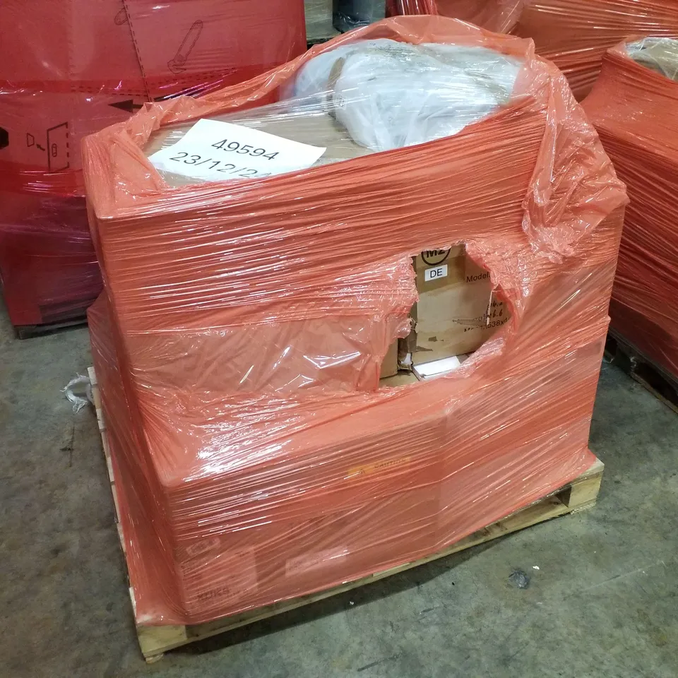 PALLET CONTAINING ASSORTED PRODUCTS TO INCLUDE VACUUM SEALER & HEAVY DUTY GARAGE SHELVING 