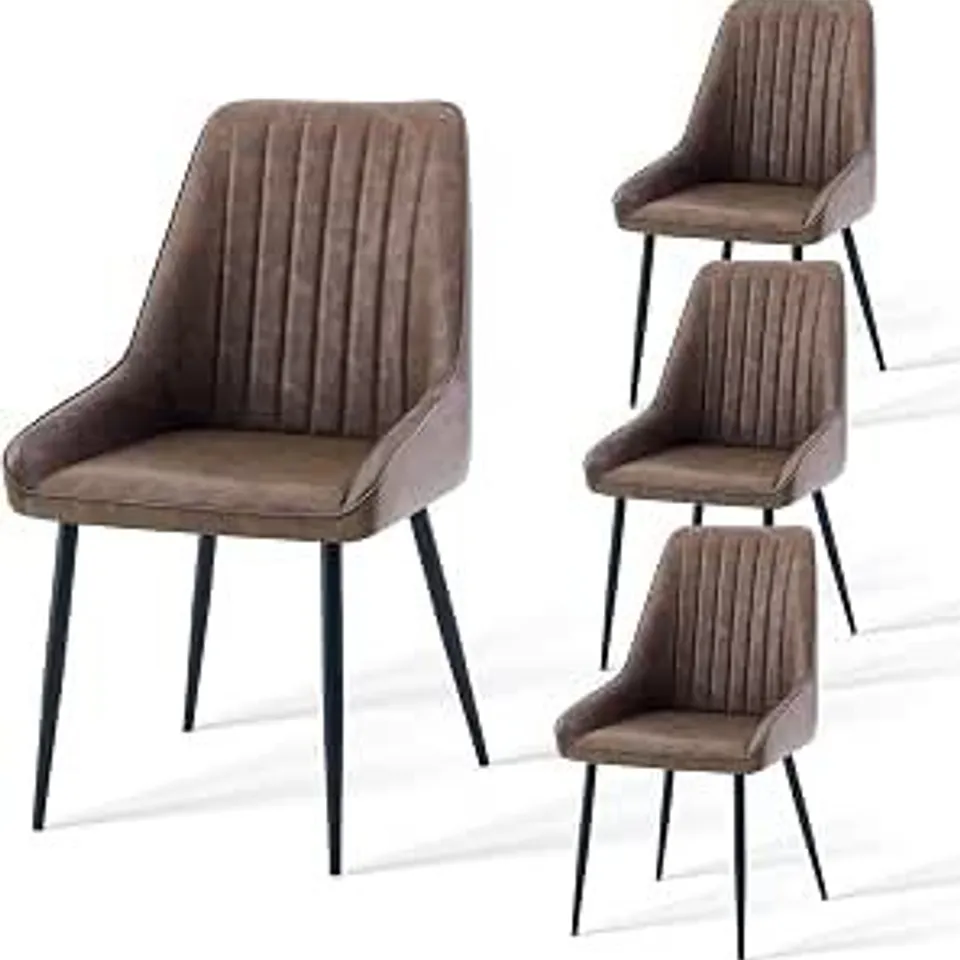 BOXED AINPECCA DINING CHAIRS (SET OF 4) - BROWN (1 BOX)