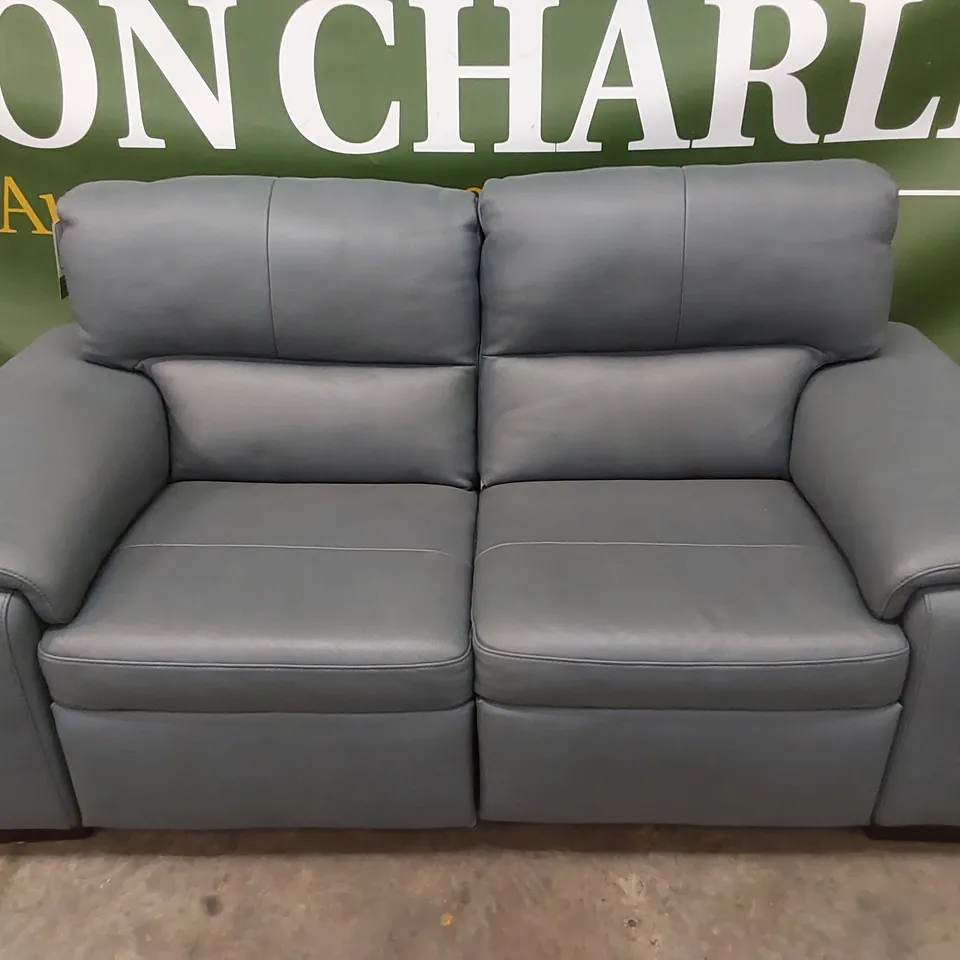 QUALITY DESIGNER ITALIAN MADE GRADO ELECTRIC RECLINER 2-SEATER LEATHER LOVESEAT SOFA